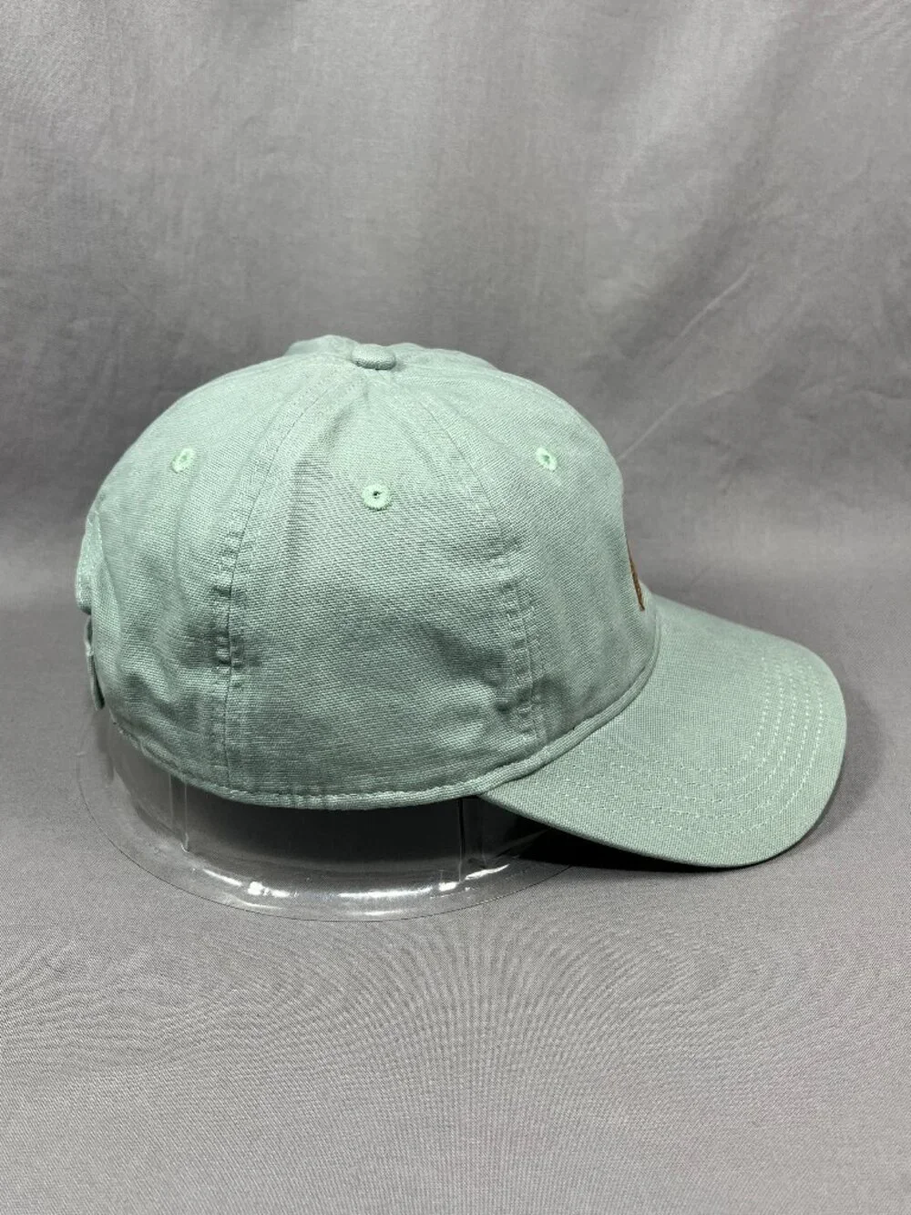 Carhartt Strapback Hat Green Canvas Cap Baseball Workwear Adjustable Dad Mens - Picture 5 of 15